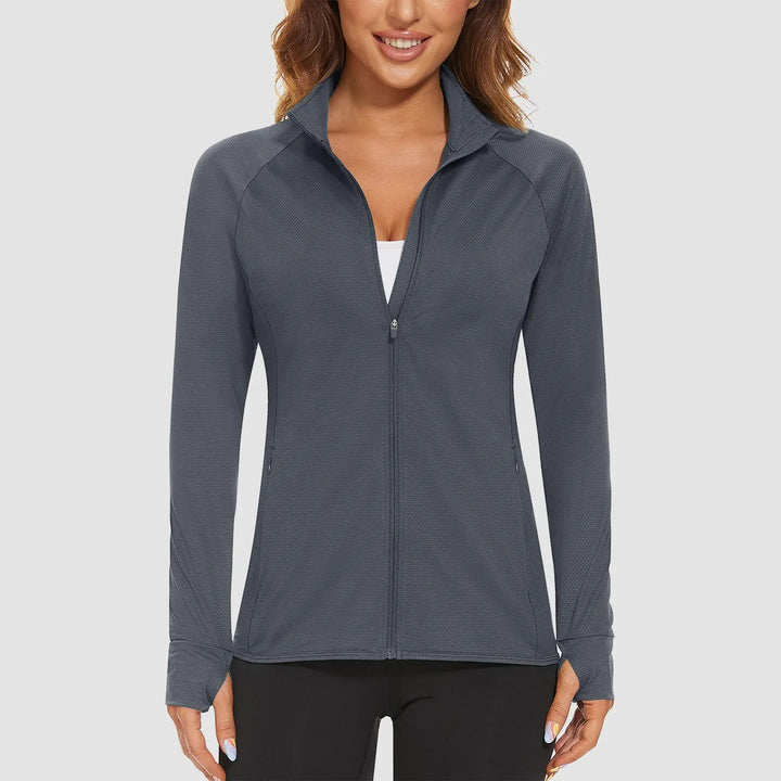 Women's Running Lightweight Jacket with Zip-Up
