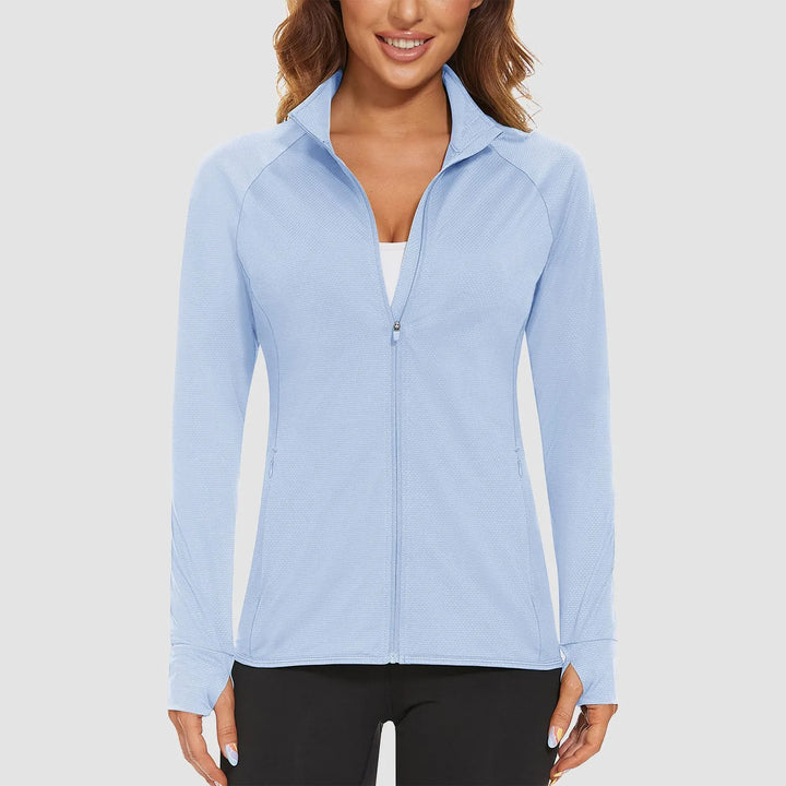 Women's Running Lightweight Jacket with Zip-Up