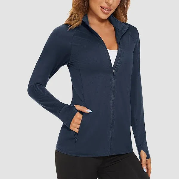 Women's Running Lightweight Jacket with Zip-Up