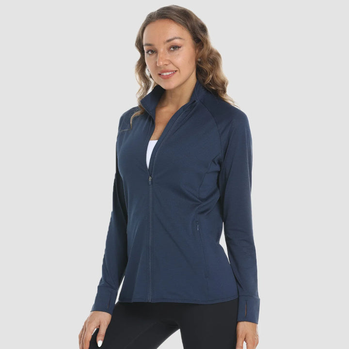 Women's Running Lightweight Jacket with Zip-Up