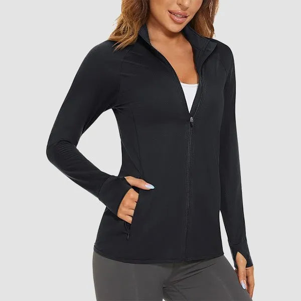 Women's Running Lightweight Jacket with Zip-Up