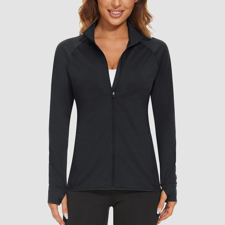 Women's Running Lightweight Jacket with Zip-Up