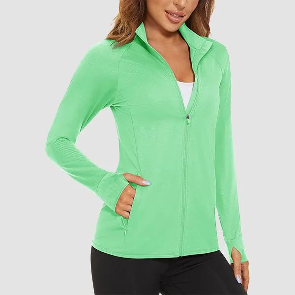 Women's Running Lightweight Jacket with Zip-Up