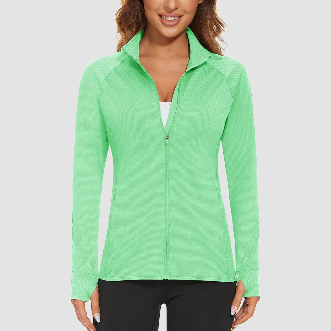 Women's Running Lightweight Jacket with Zip-Up