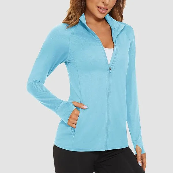 Women's Running Lightweight Jacket with Zip-Up