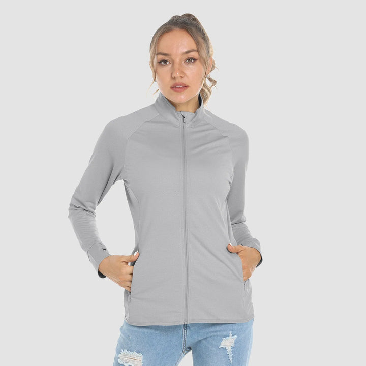 Women's Running Lightweight Jacket with Zip-Up