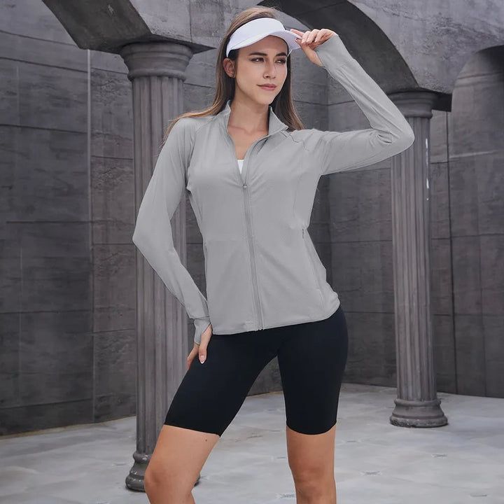 Women's Running Lightweight Jacket with Zip-Up