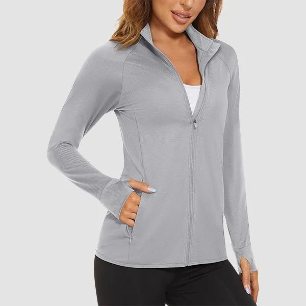 Women's Running Lightweight Jacket with Zip-Up