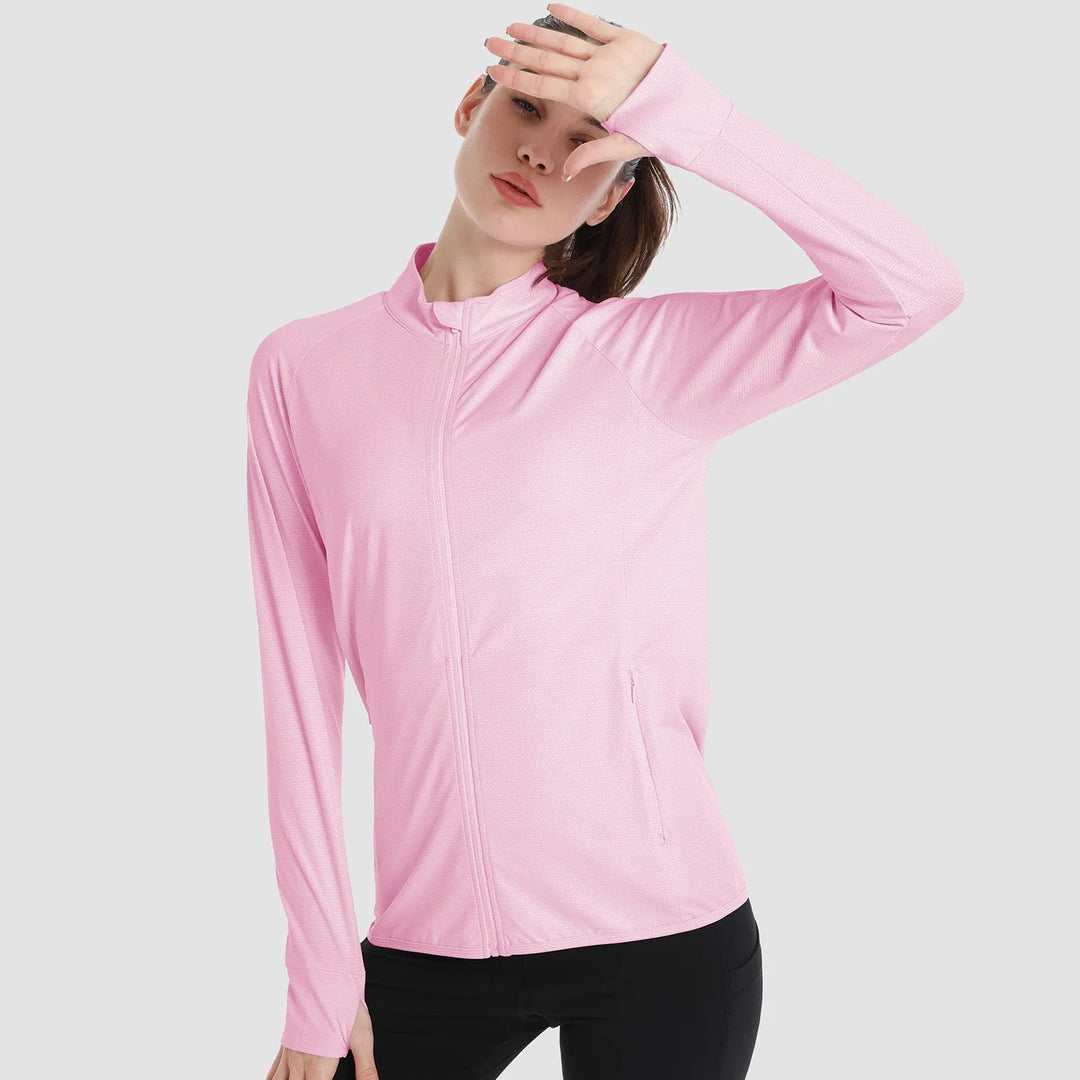 Women's Running Lightweight Jacket with Zip-Up