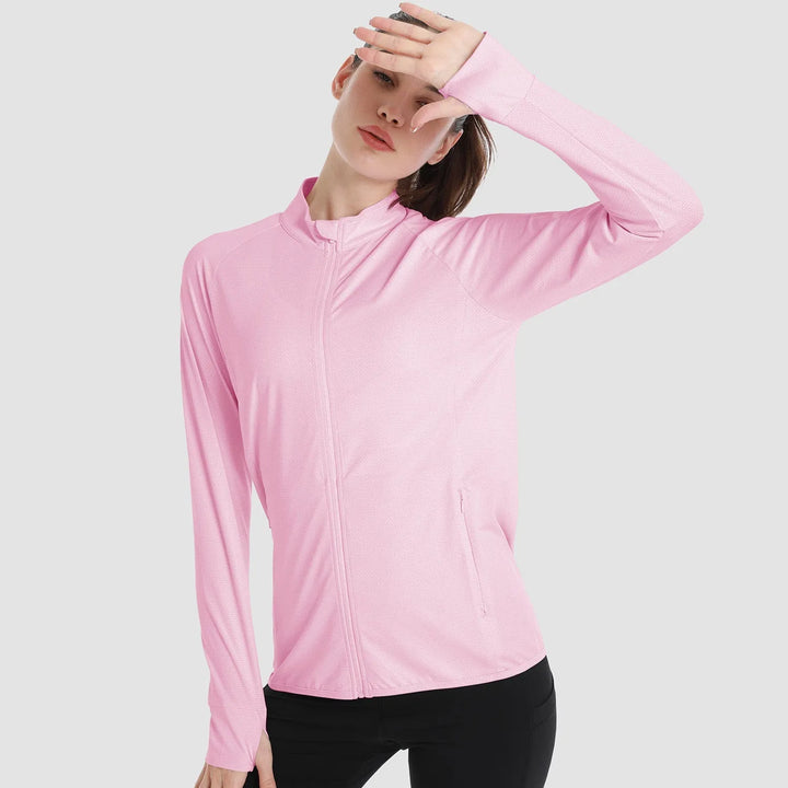 Women's Running Lightweight Jacket with Zip-Up
