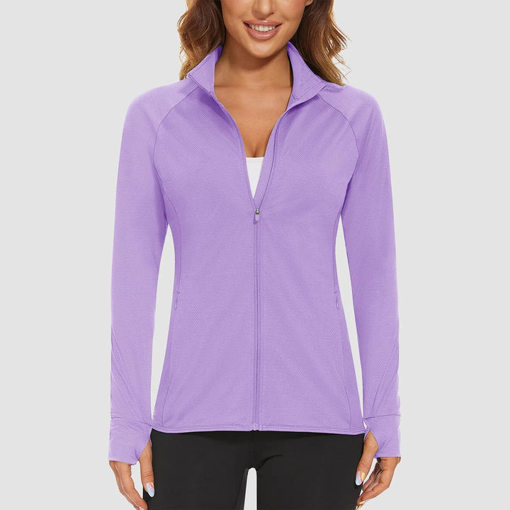 Women's Running Lightweight Jacket with Zip-Up