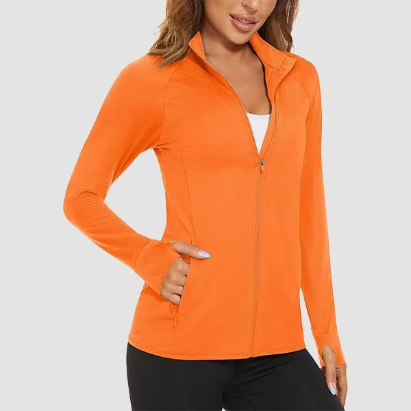 Women's Running Lightweight Jacket with Zip-Up