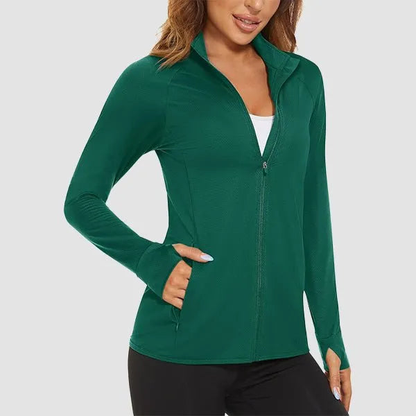 Women's Running Lightweight Jacket with Zip-Up