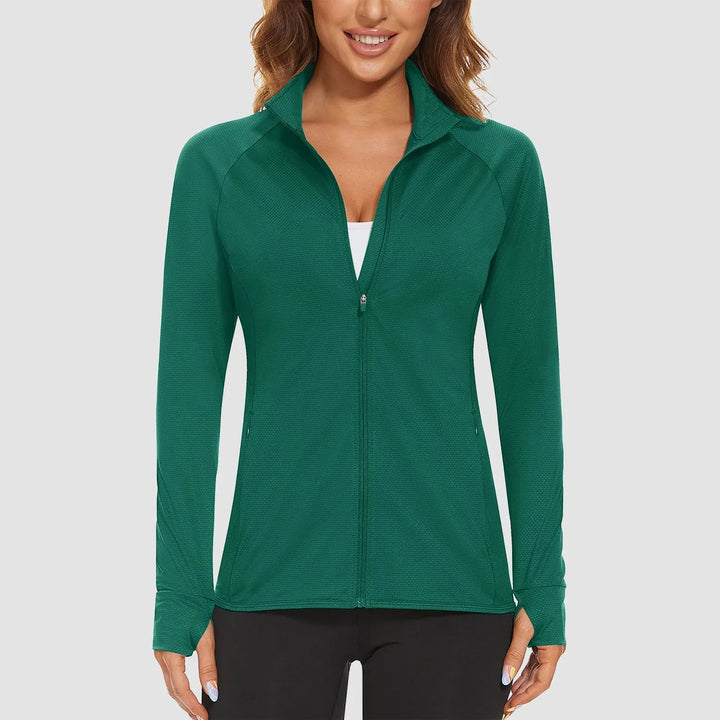 Women's Running Lightweight Jacket with Zip-Up