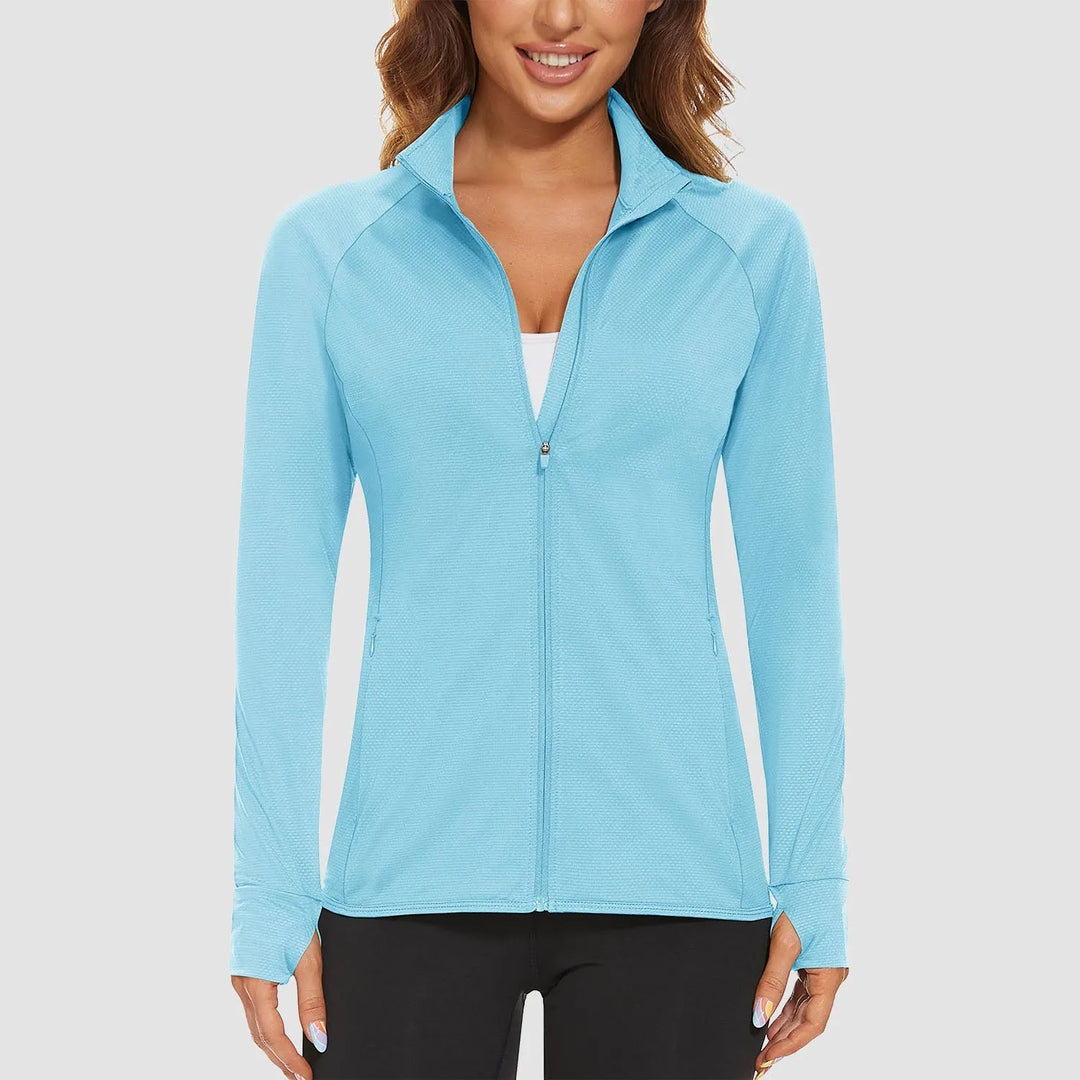 Women's Running Lightweight Jacket with Zip-Up
