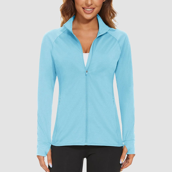 Women's Running Lightweight Jacket with Zip-Up