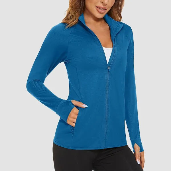 Women's Running Lightweight Jacket with Zip-Up