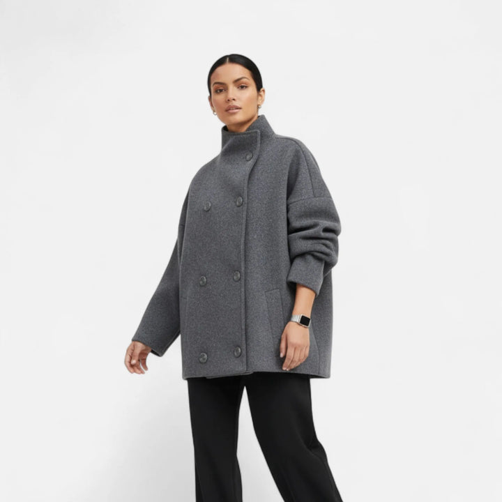 Women’s Short Lightweight Jacket with Double Breasted
