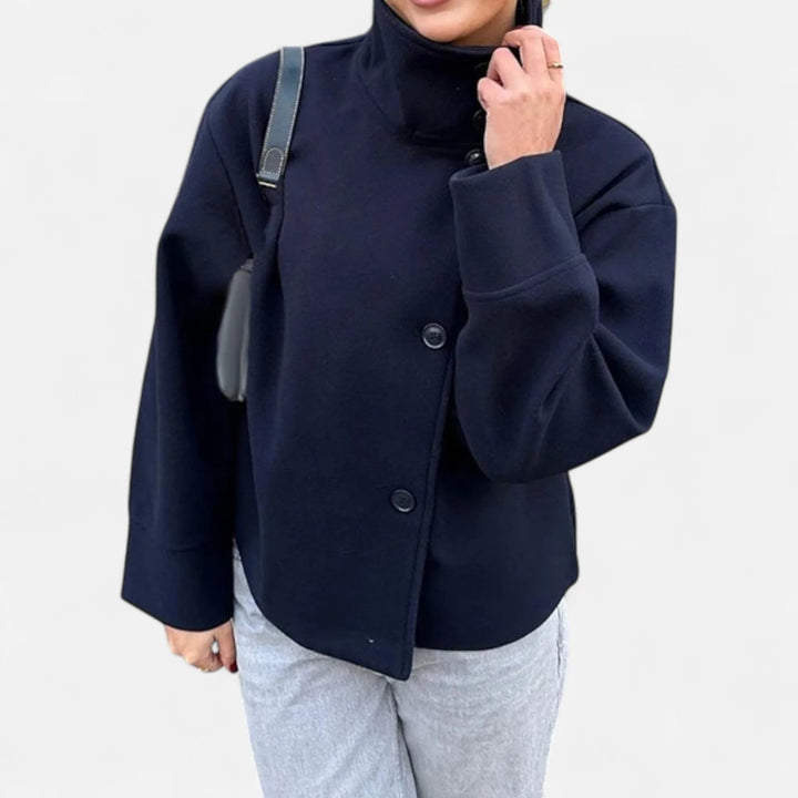 Women’s Short Lightweight Jacket with Double Breasted