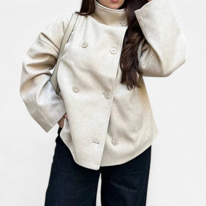 Women’s Short Lightweight Jacket with Double Breasted