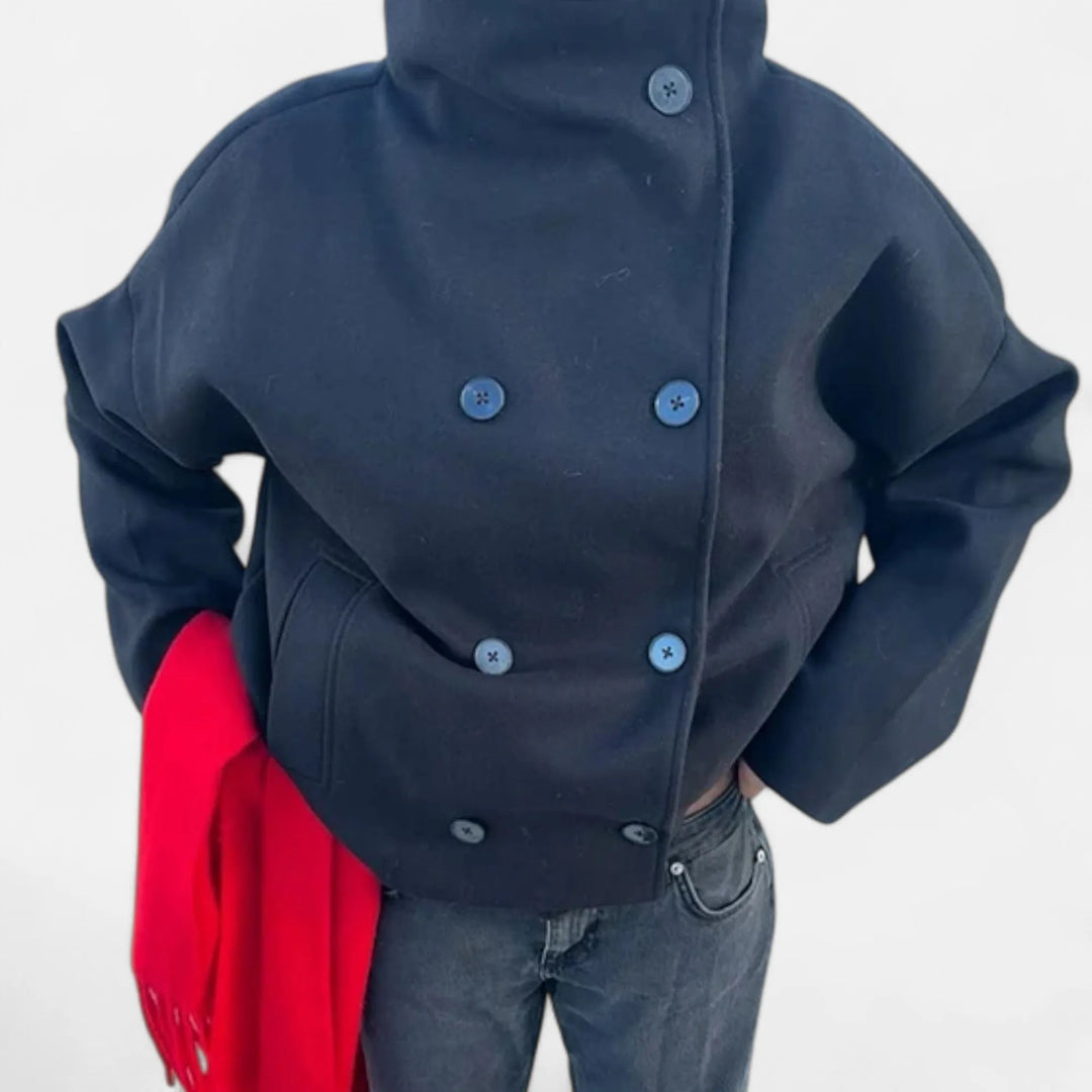 Women’s Short Lightweight Jacket with Double Breasted