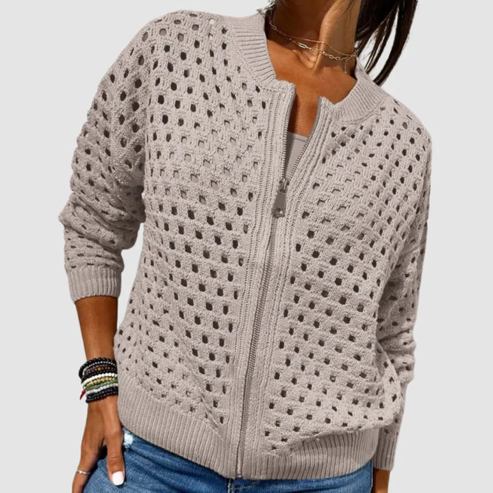 Women's Short Lightweight Jacket with Zip-Up