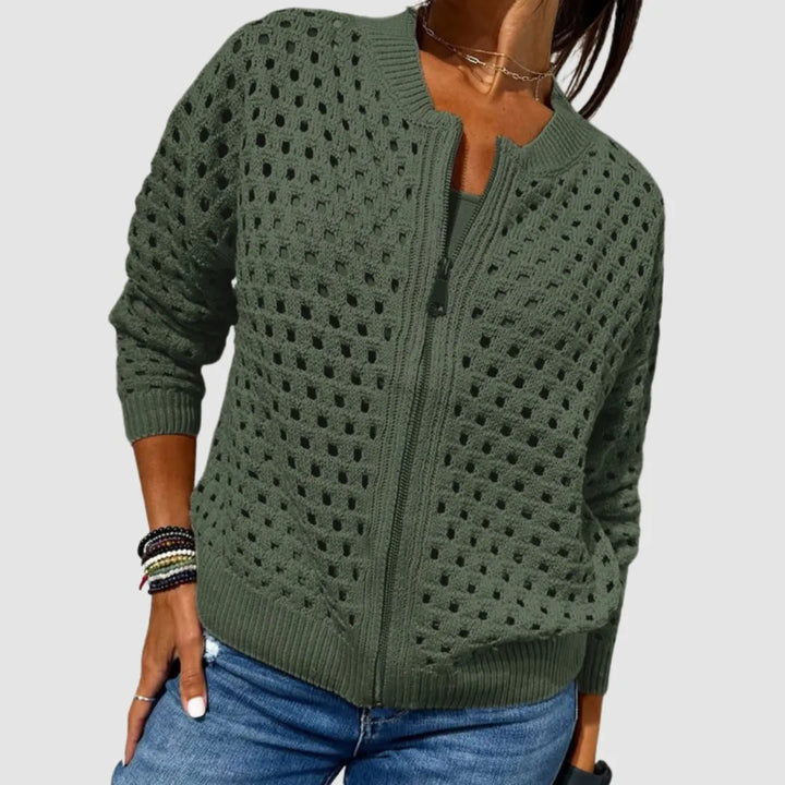 Women's Short Lightweight Jacket with Zip-Up