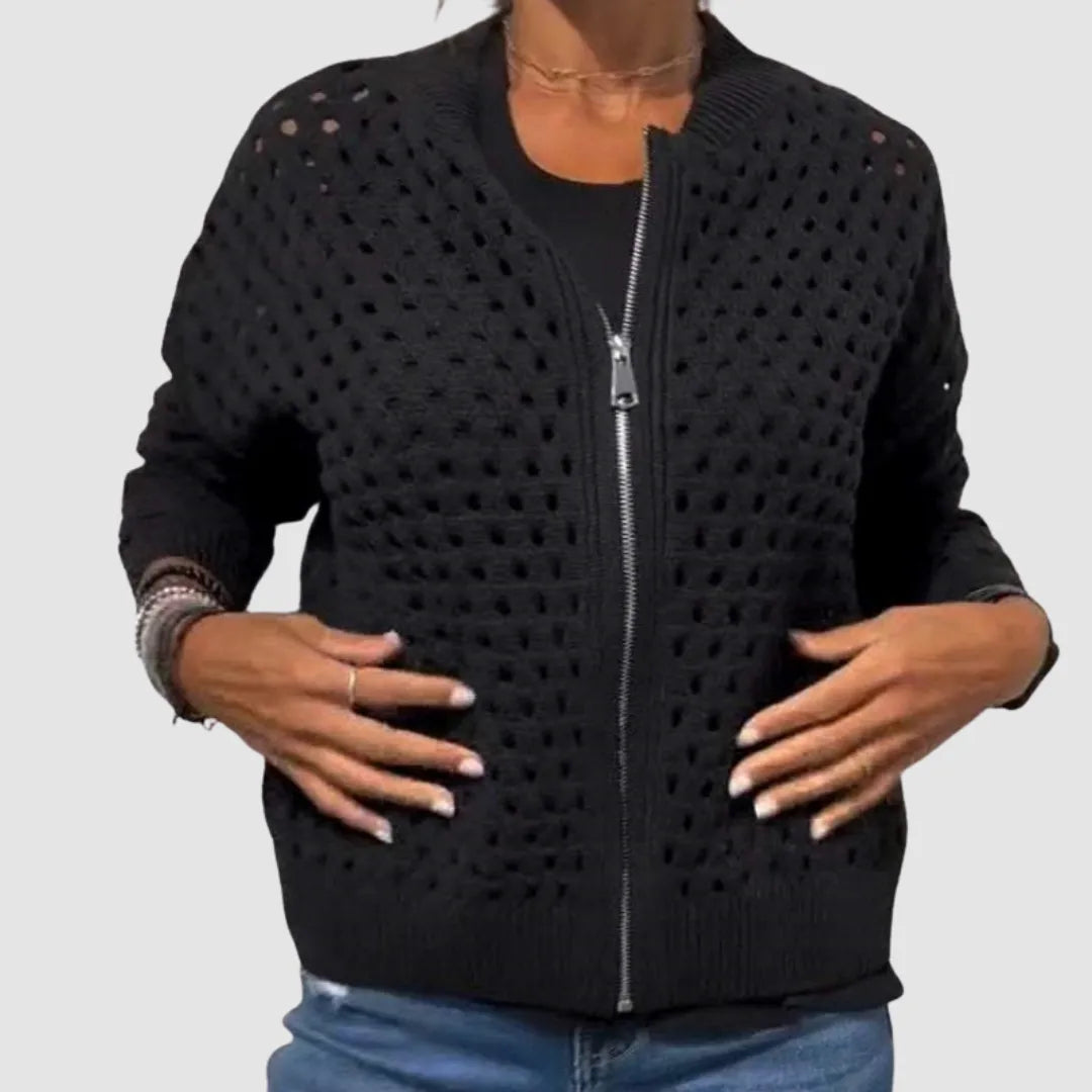Women's Short Lightweight Jacket with Zip-Up