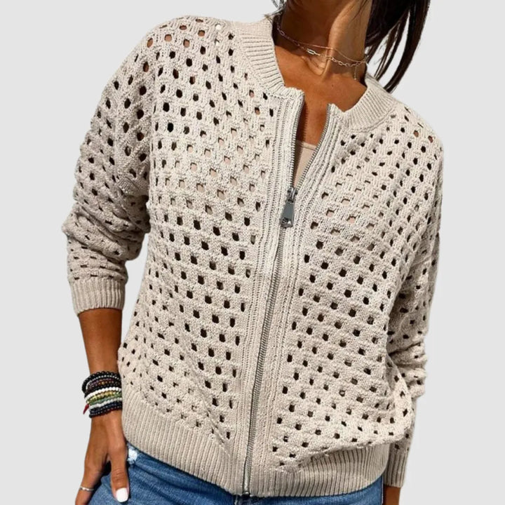 Women's Short Lightweight Jacket with Zip-Up