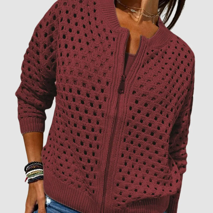 Women's Short Lightweight Jacket with Zip-Up