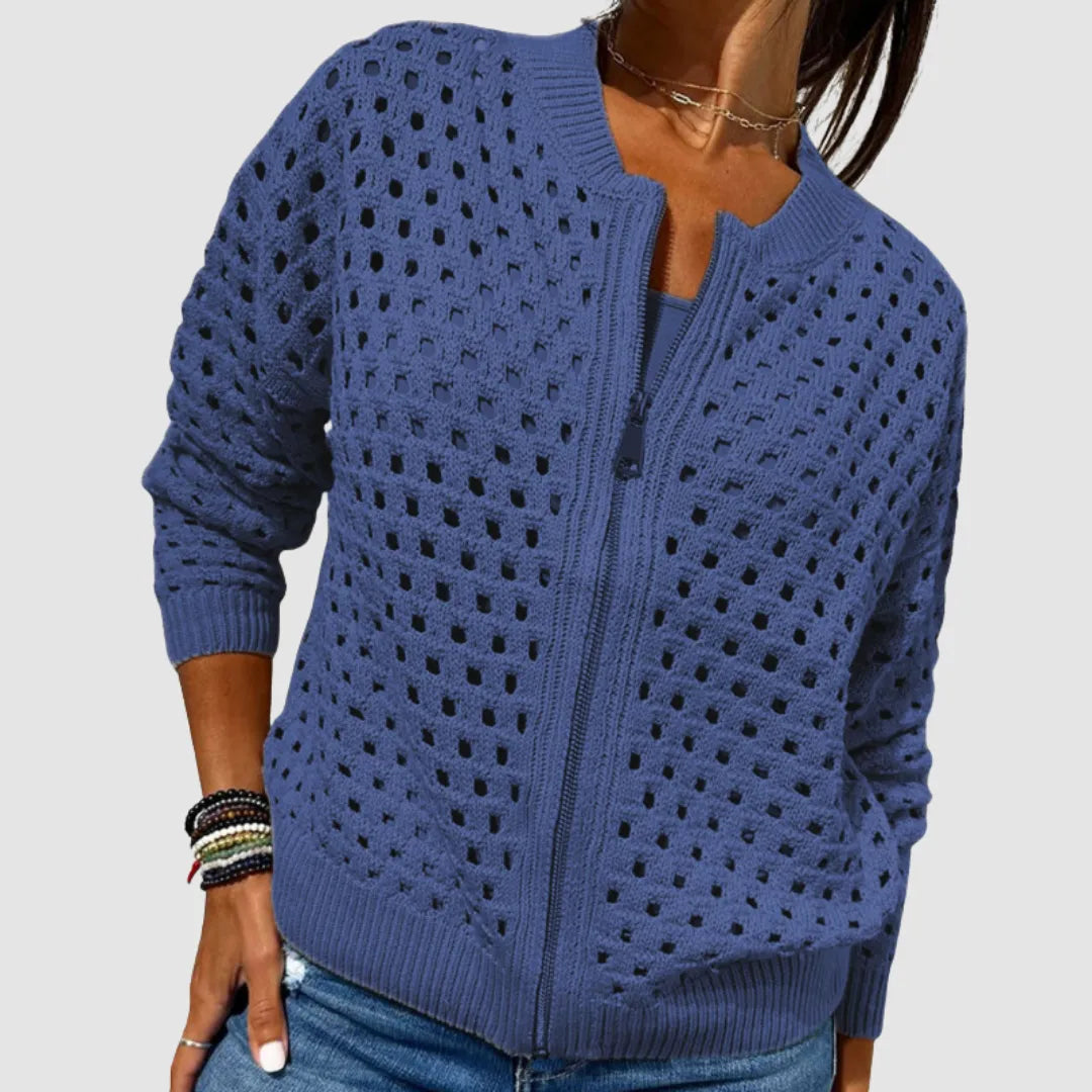 Women's Short Lightweight Jacket with Zip-Up