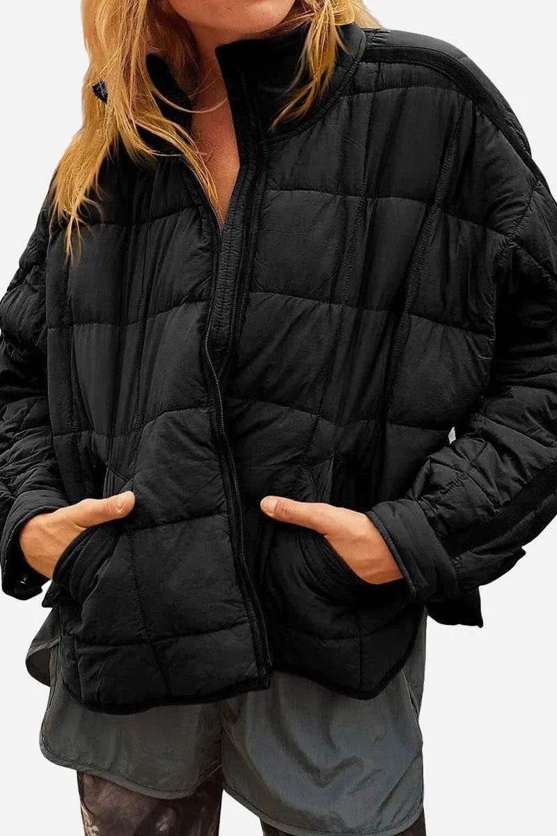 Women's Lightweight Travel Puffer Jacket with Packable