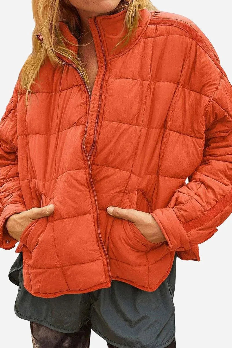 Women's Lightweight Travel Puffer Jacket with Packable