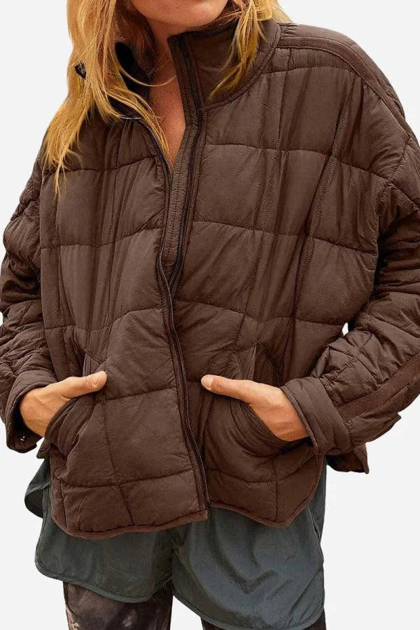 Women's Lightweight Travel Puffer Jacket with Packable