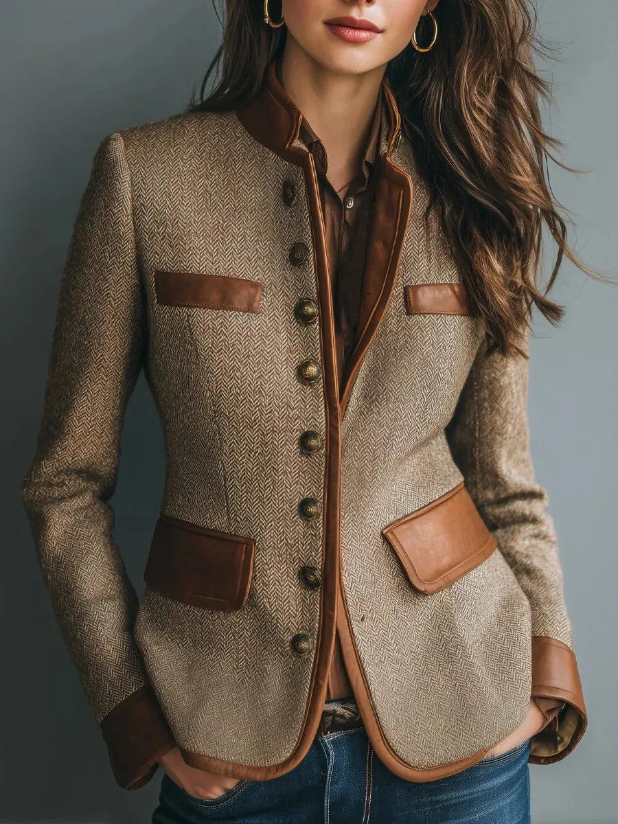 Women's Slim Elegant Blazer with Pockets