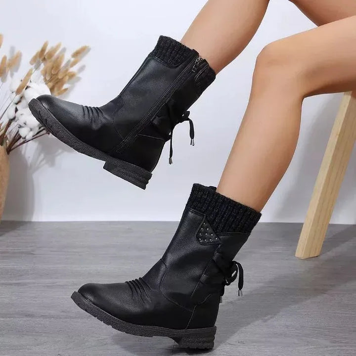 Women's Soft Chunky Ankle Boots with Non Slip Sole