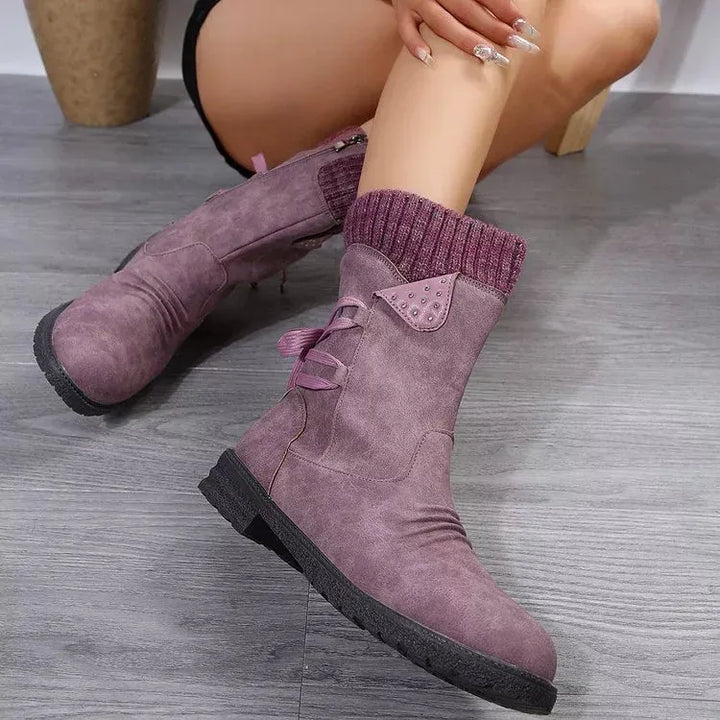 Women's Soft Chunky Ankle Boots with Non Slip Sole