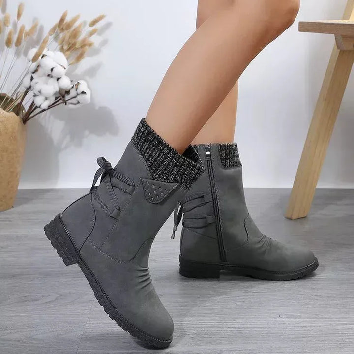 Women's Soft Chunky Ankle Boots with Non Slip Sole