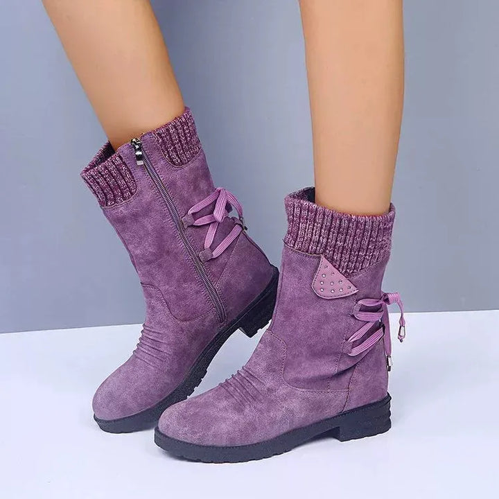 Women's Soft Chunky Ankle Boots with Non Slip Sole