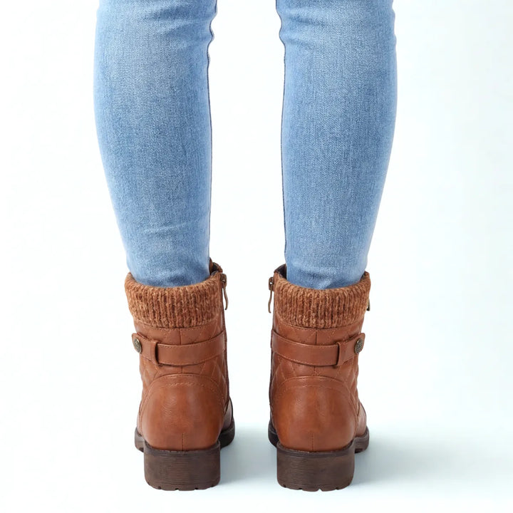 Women's Soft Chunky Ankle Boots with Side Zip