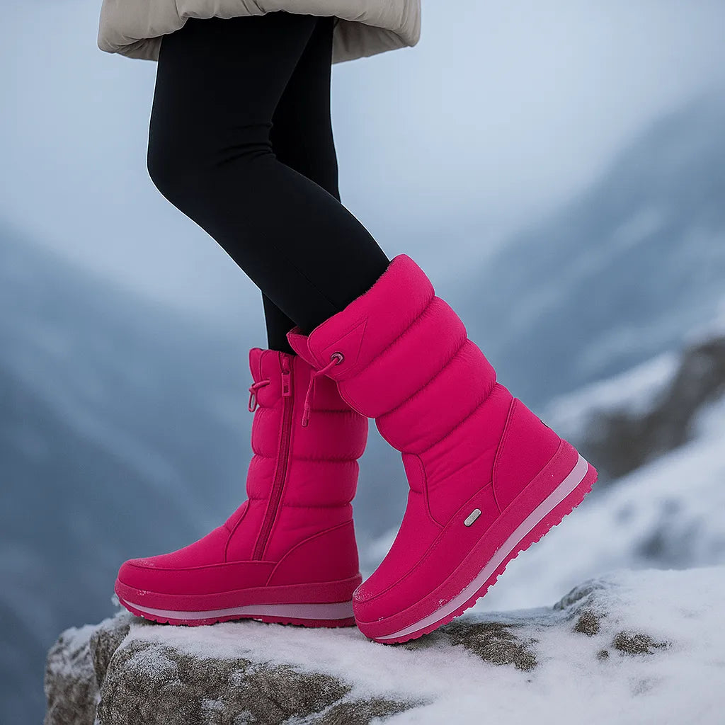 Women's Soft Chunky Waterproof Boots with Non Slip Sole