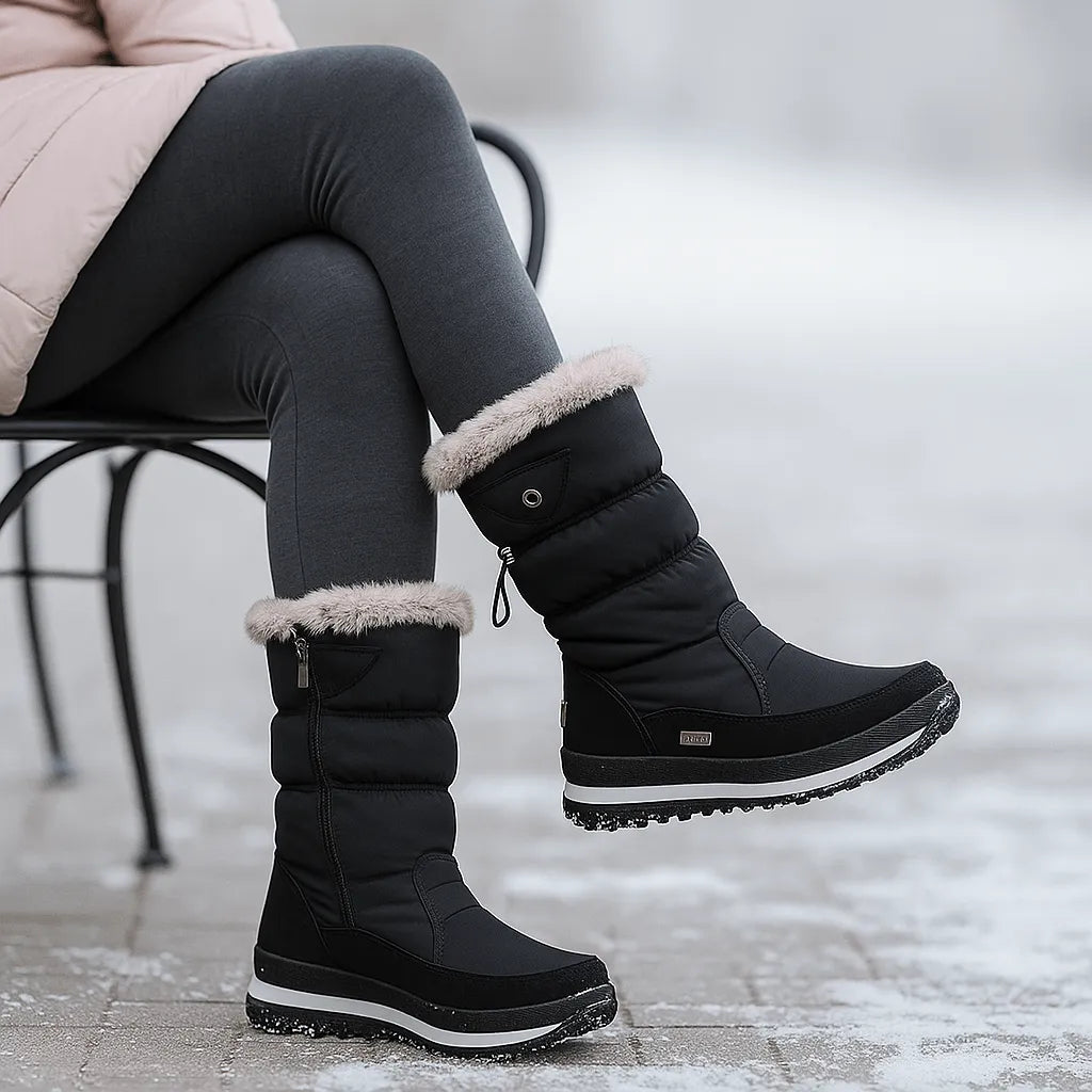 Women's Soft Chunky Waterproof Boots with Non Slip Sole