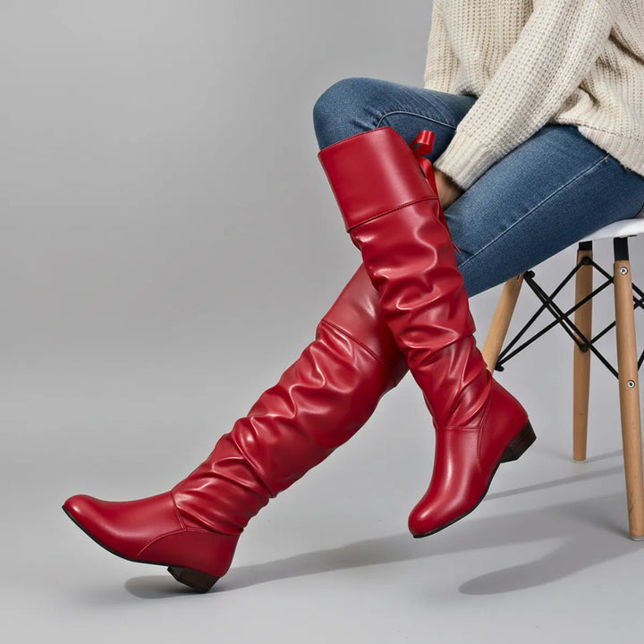 Women’s Soft Comfy Boots with Slouch Detail