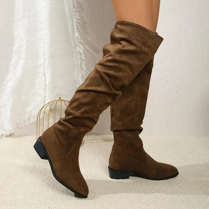 Women's Soft Flat Over The Knee Boots with Cushioned Insole