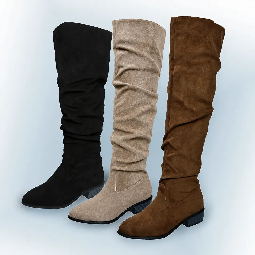 Women's Soft Flat Over The Knee Boots with Cushioned Insole