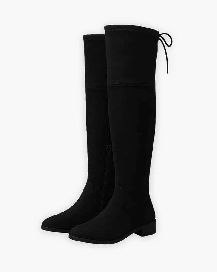 Women's Soft Flat Over The Knee Boots with Side Zip