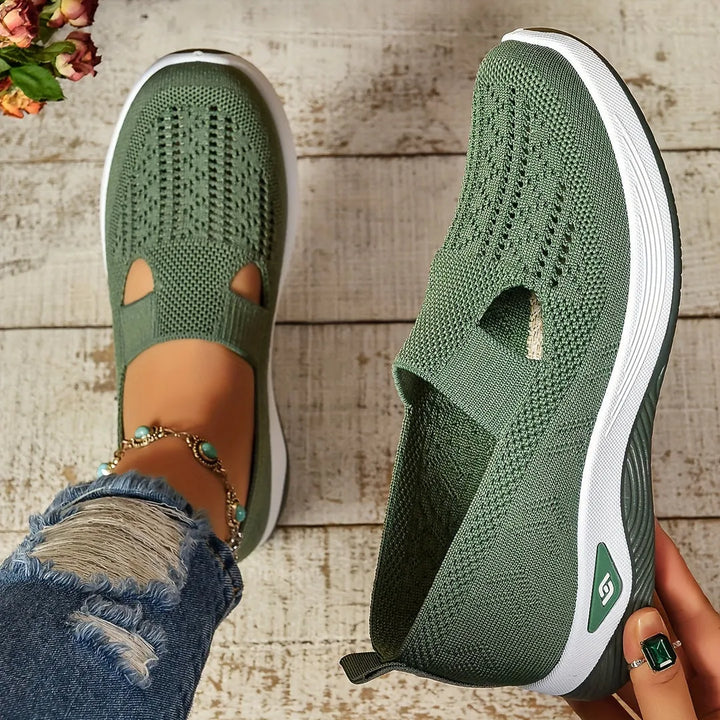 Women's Soft Flat Walking Shoes with Memory Foam