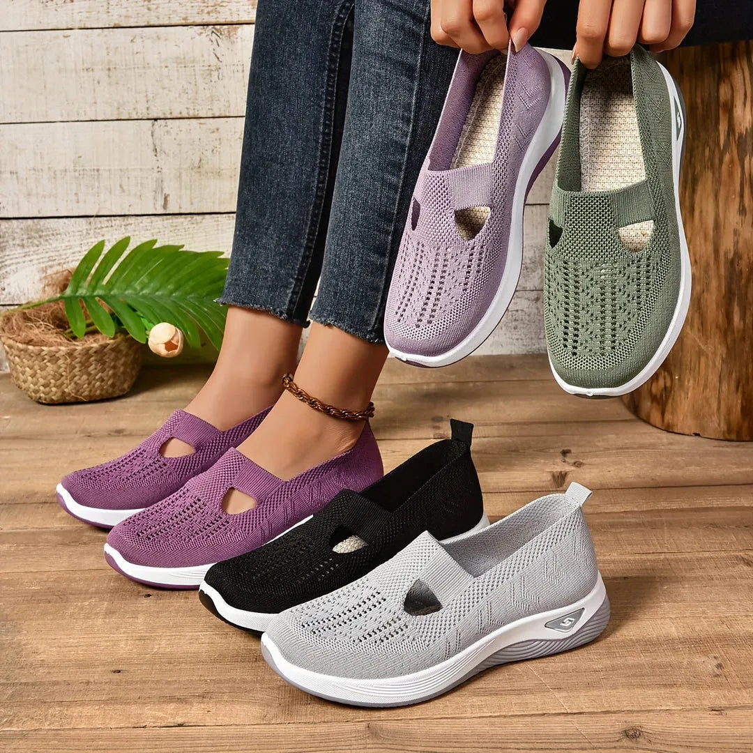 Women's Soft Flat Walking Shoes with Memory Foam