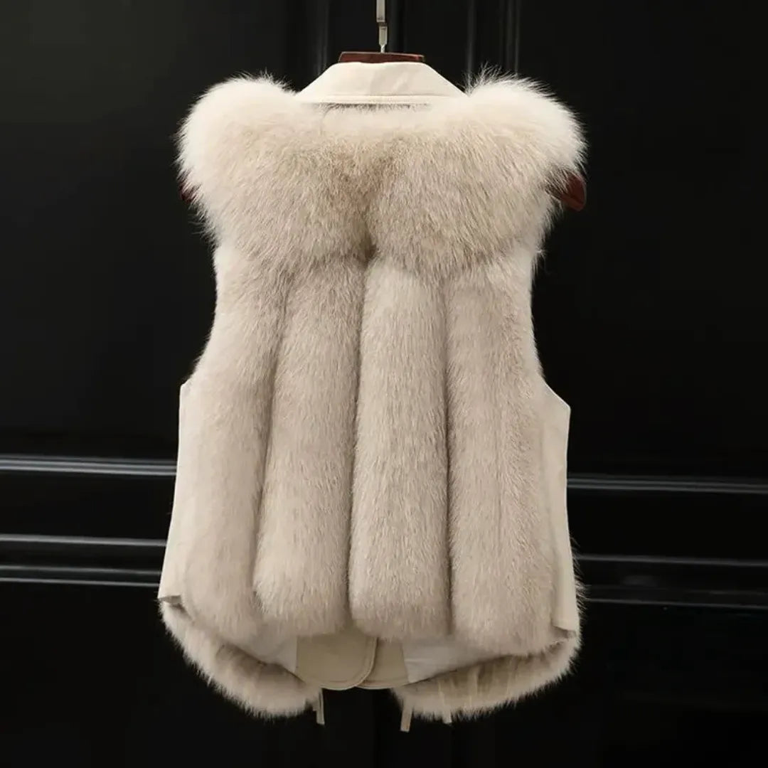 Women's Soft Touch Vest with Button Closure and Collar
