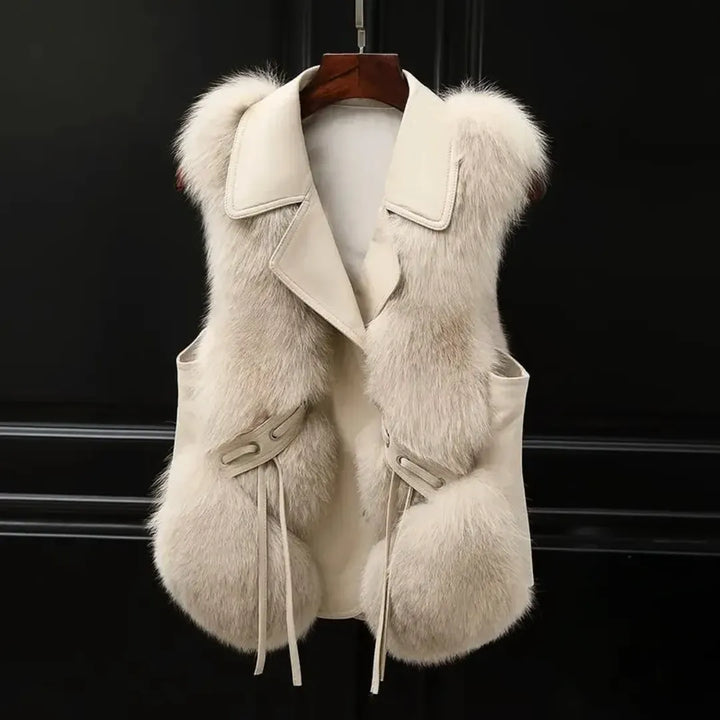Women's Soft Touch Vest with Button Closure and Collar